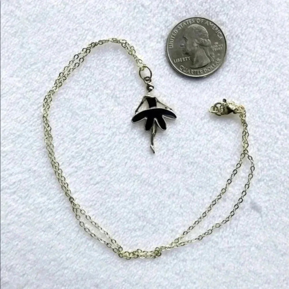 Ballerina in Black 10k Gold Plated Necklac… - Picture 2 of 2